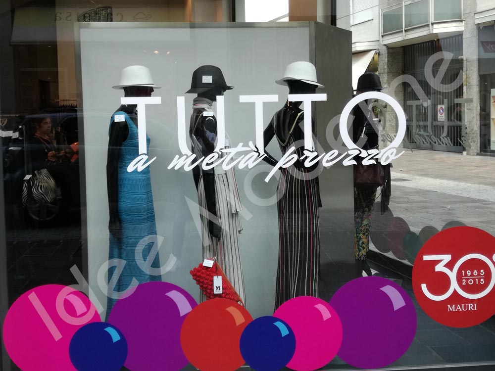 Vetrofanie su misura per negozio Busto Arsizio