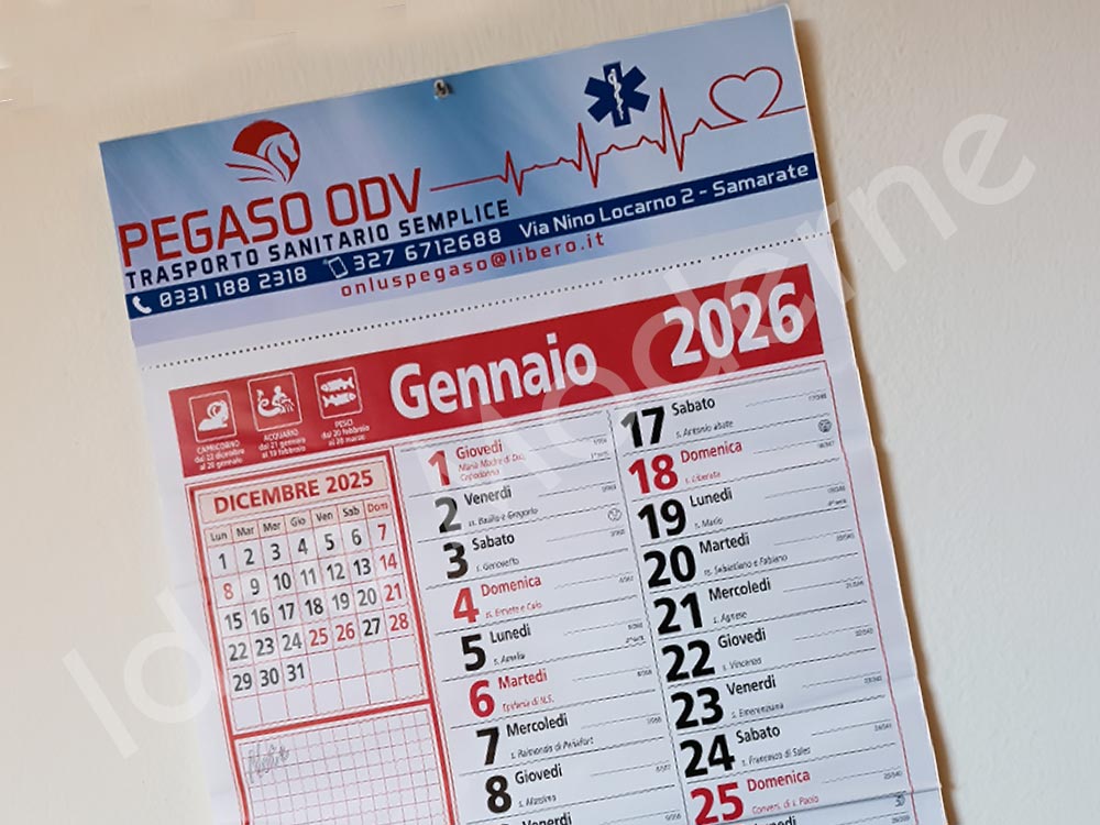 Calendari da tavolo personalizzati con grafica aziendale