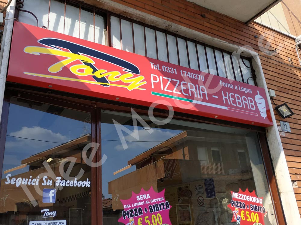 Insegna a LED su misura per negozio Gallarate Busto Arsizio