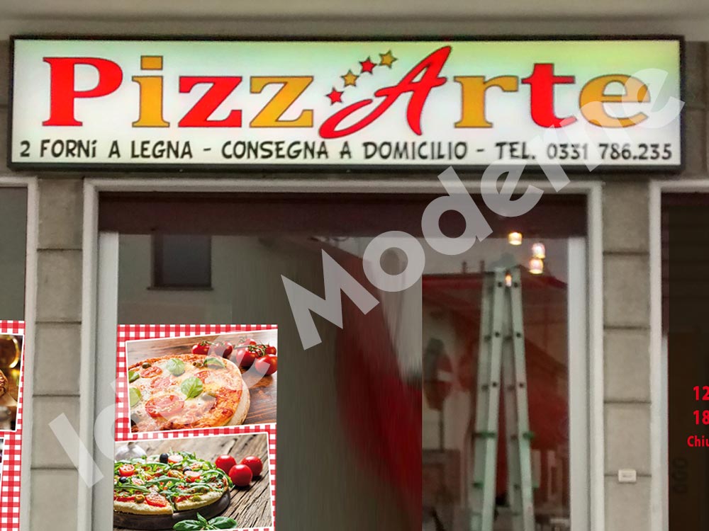 Insegna luminosa LED personalizzata per negozio Varese