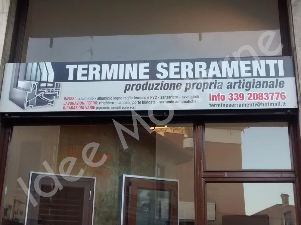 Insegna opaca personalizzata in alluminio per ufficio