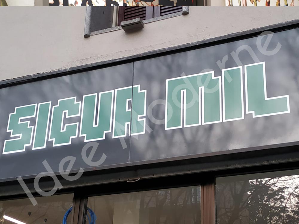 Scritte adesive in PVC per vetrina Gallarate