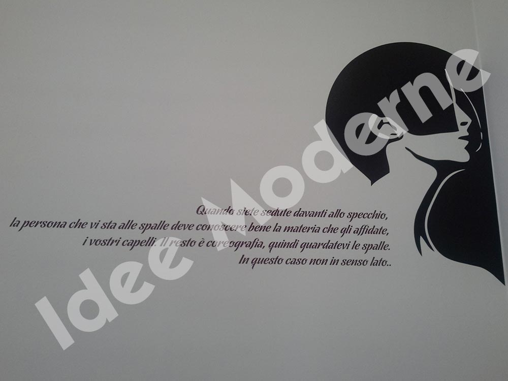 Scritte adesive personalizzate per negozio Saronno
