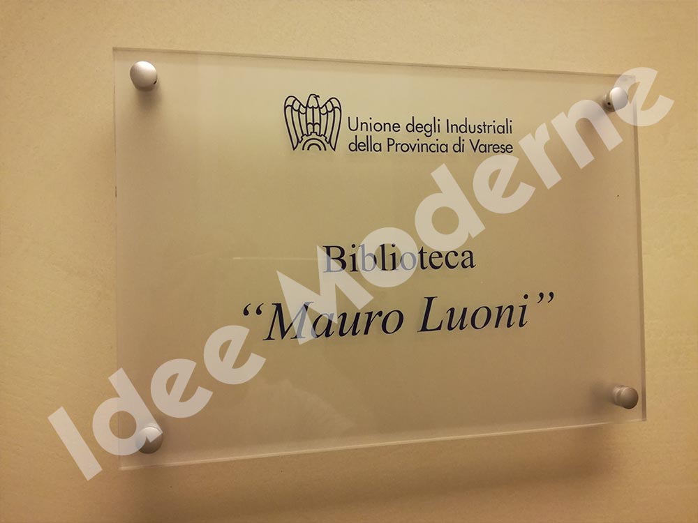 Targhe professionali per studi e uffici Varese Milano