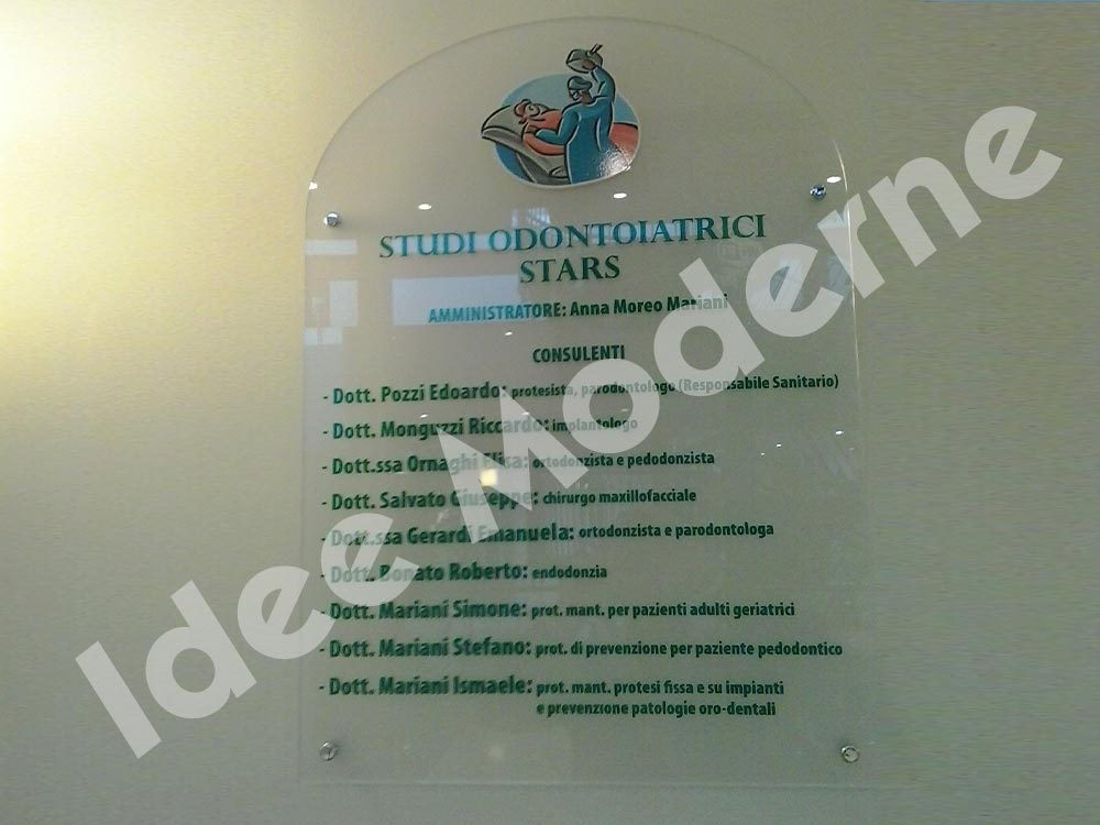 Targhe professionali per studi e uffici Varese Milano