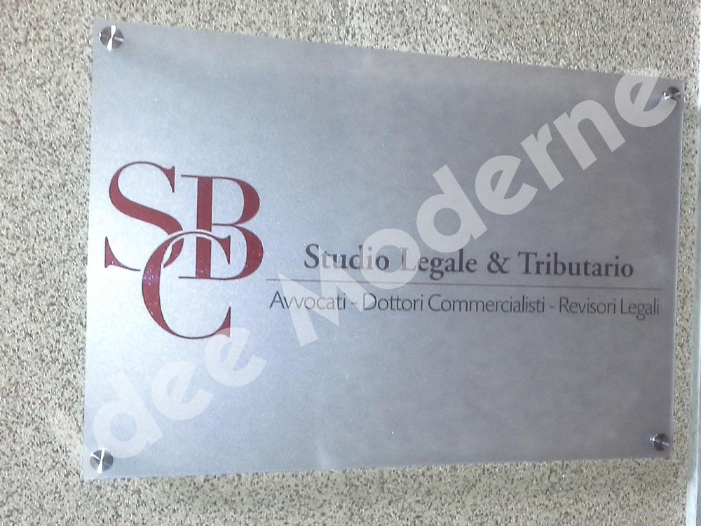 Targhe professionali per studi e uffici Varese Milano