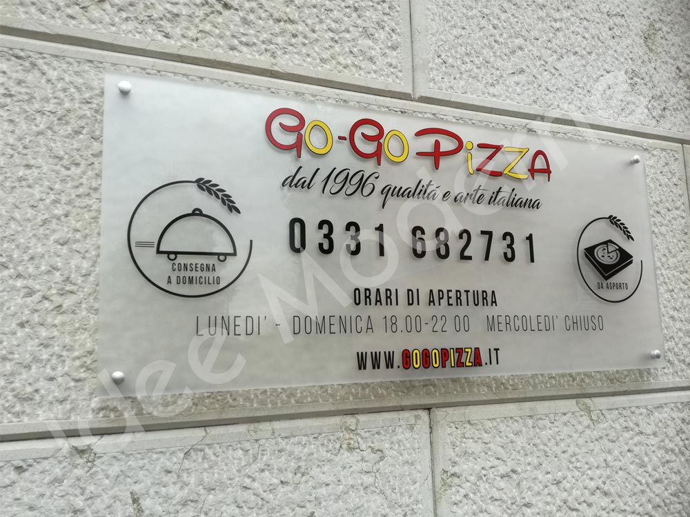 Targa in alluminio con logo aziendale personalizzata Varese