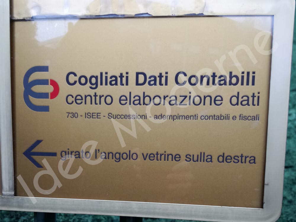 Targa in alluminio con logo aziendale personalizzata Varese